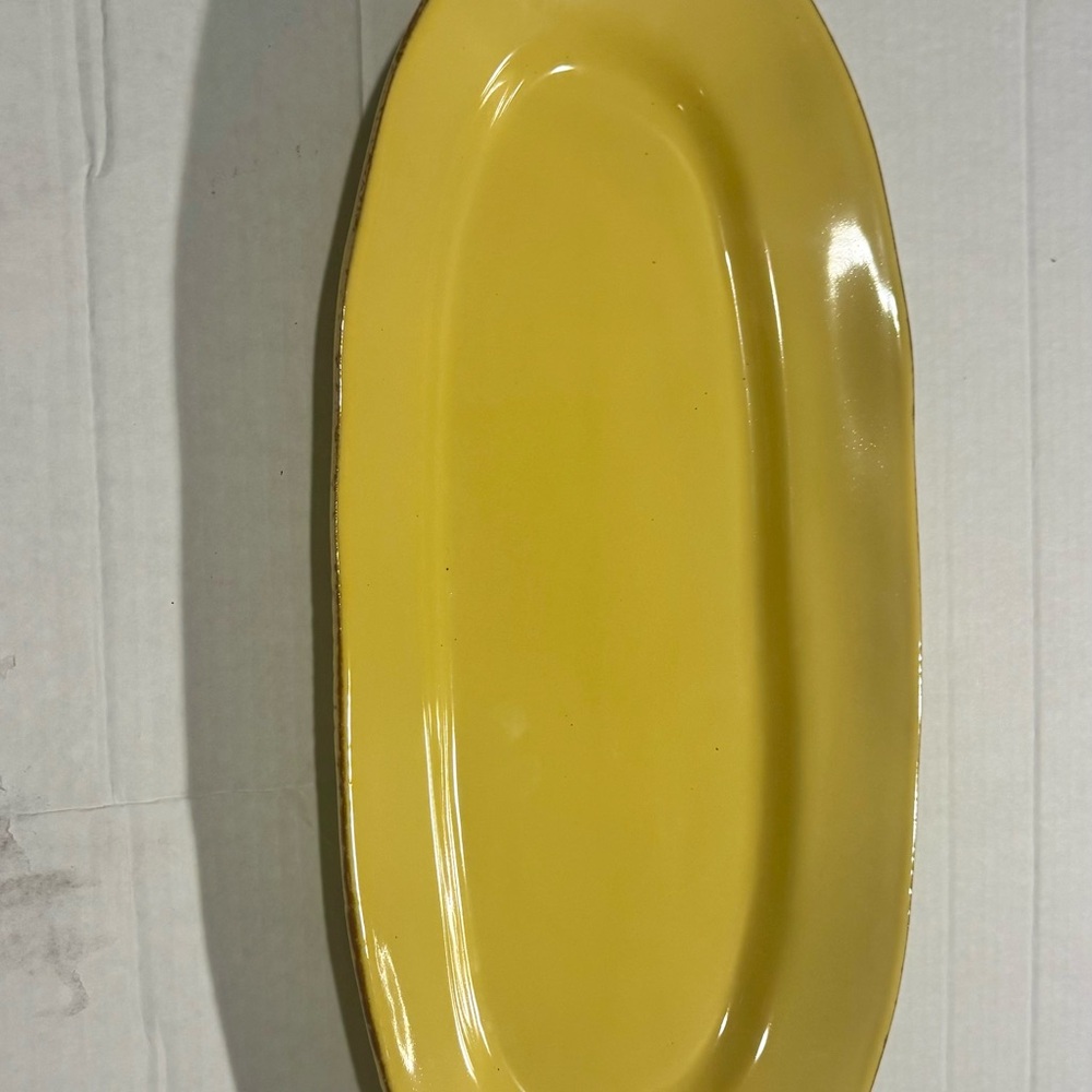 Vietri Yellow Oval Serving Platter